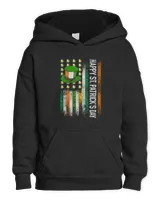 Irish US American Flags For A Happy St Kids Pullover Hoodie black xs