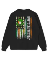 Irish US American Flags For A Happy St Kids Standard Sweatshirt black xs